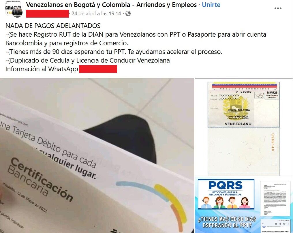 Grupo de venta de documentos. Foto: Cortesía.