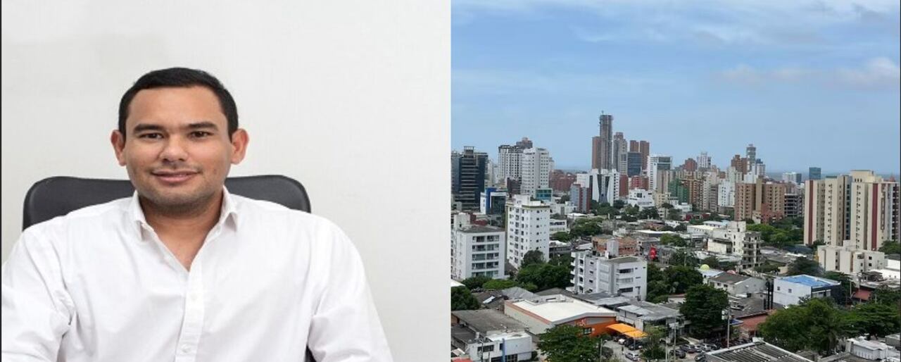 Iván Polo Ecker y panorámica de Barranquilla.