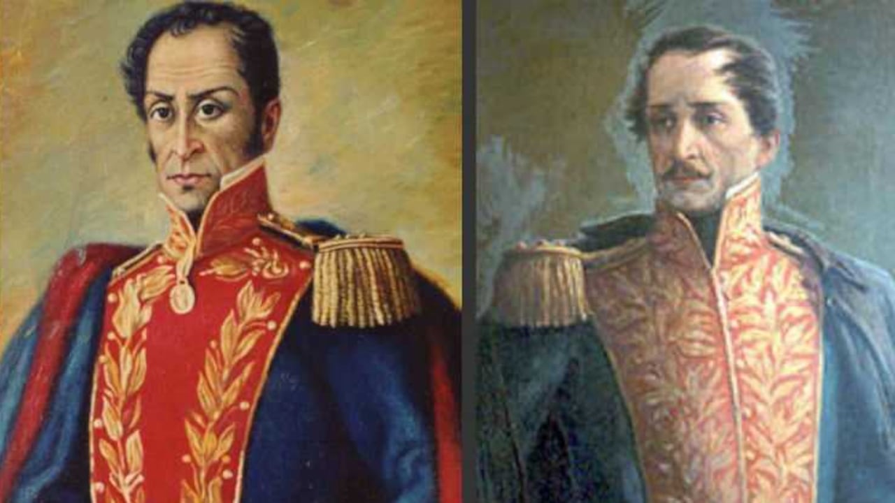 Simón Bolívar - Francisco de Paula Santander.