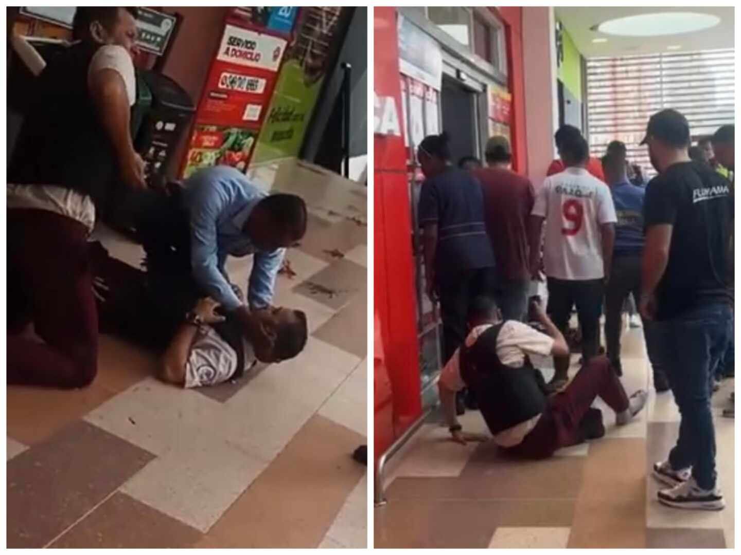 Momentos después de la balacera.