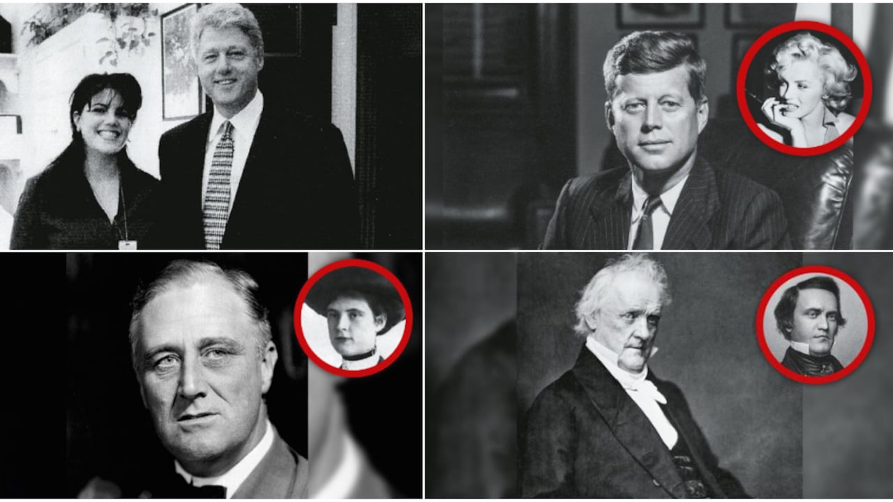 Bill Clinton, John F. Kennedy, Franklin Delano Roosevelt y James Buchanan.