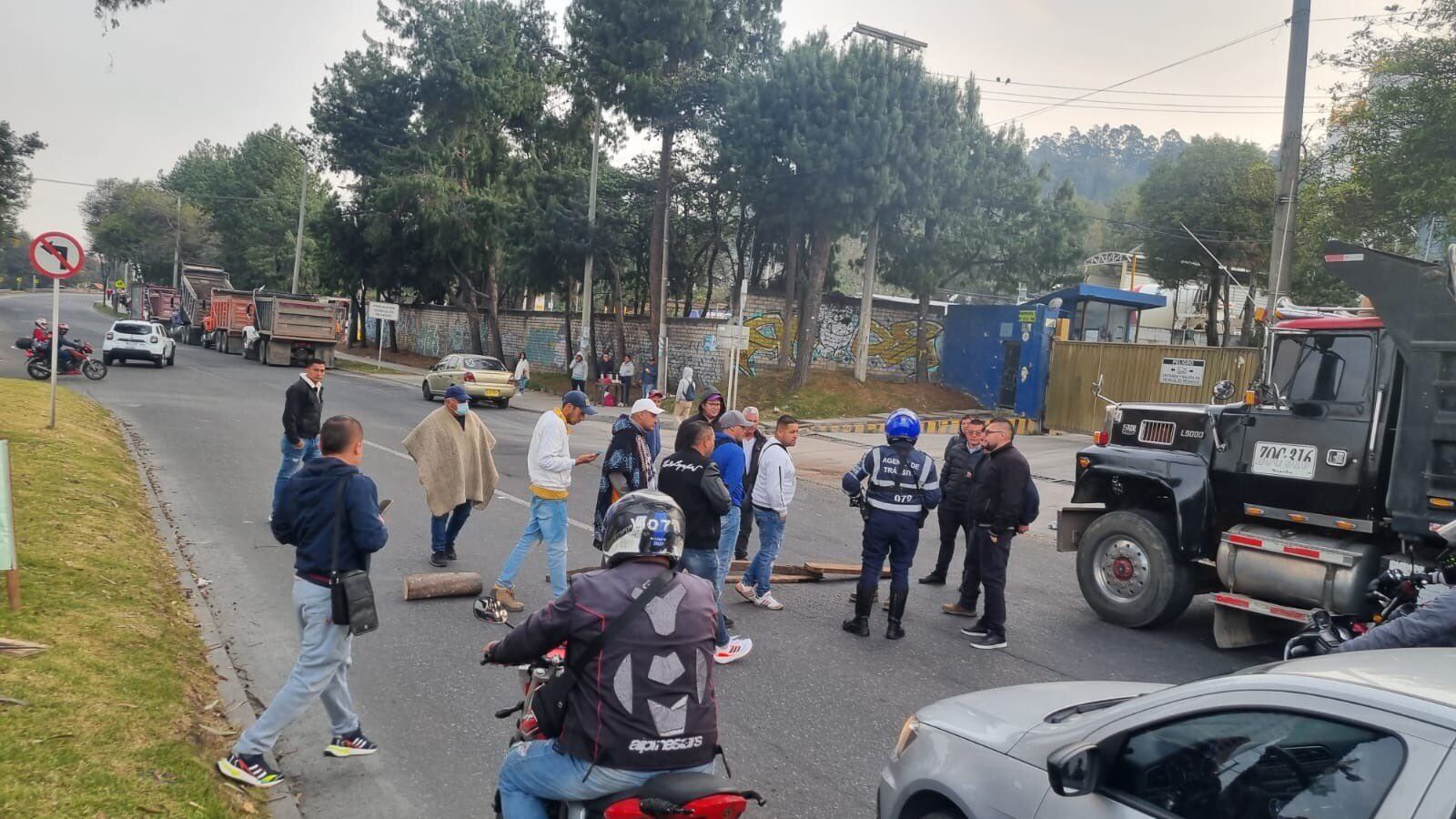 Afectaciones viales por paro camionero en Bogotá