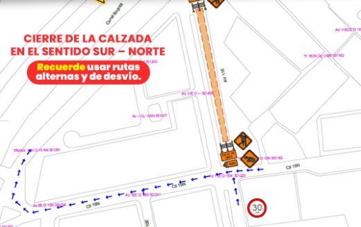 Importante tener en cuenta rutas alternas y atender señales de desvío.