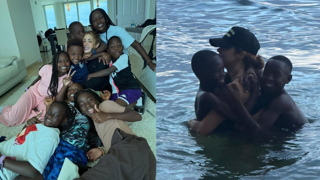 Shakira formó un vínculo con los niños de Ghetto Kids, con quienes compartió en la playa y en su casa.