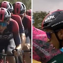 Egan Bernal marcando el ritmo en el lote del Ineos Grenadiers