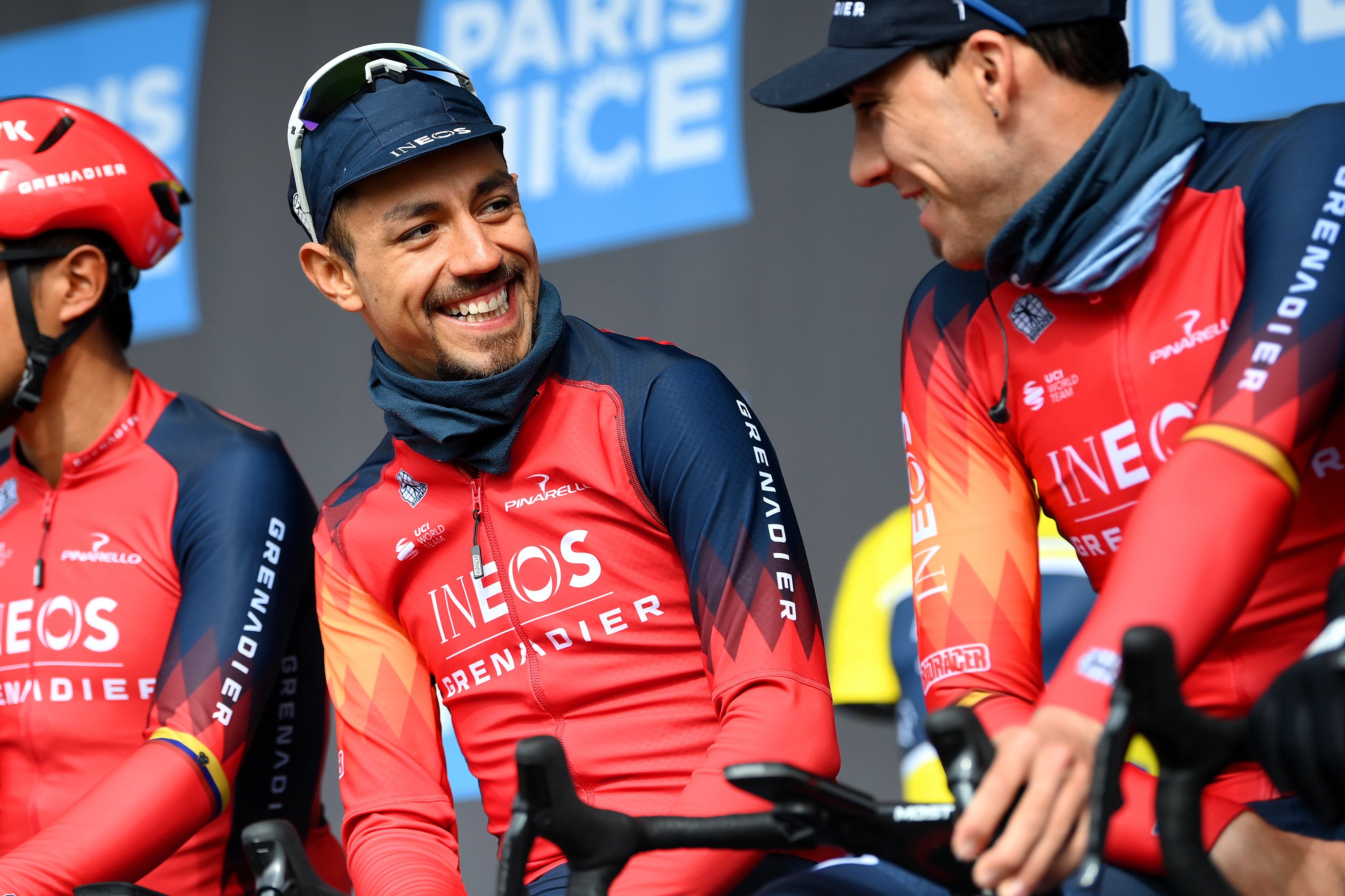 Daniel Felipe Martínez, líder del Ineos Grenadiers en la París-Niza 2023.