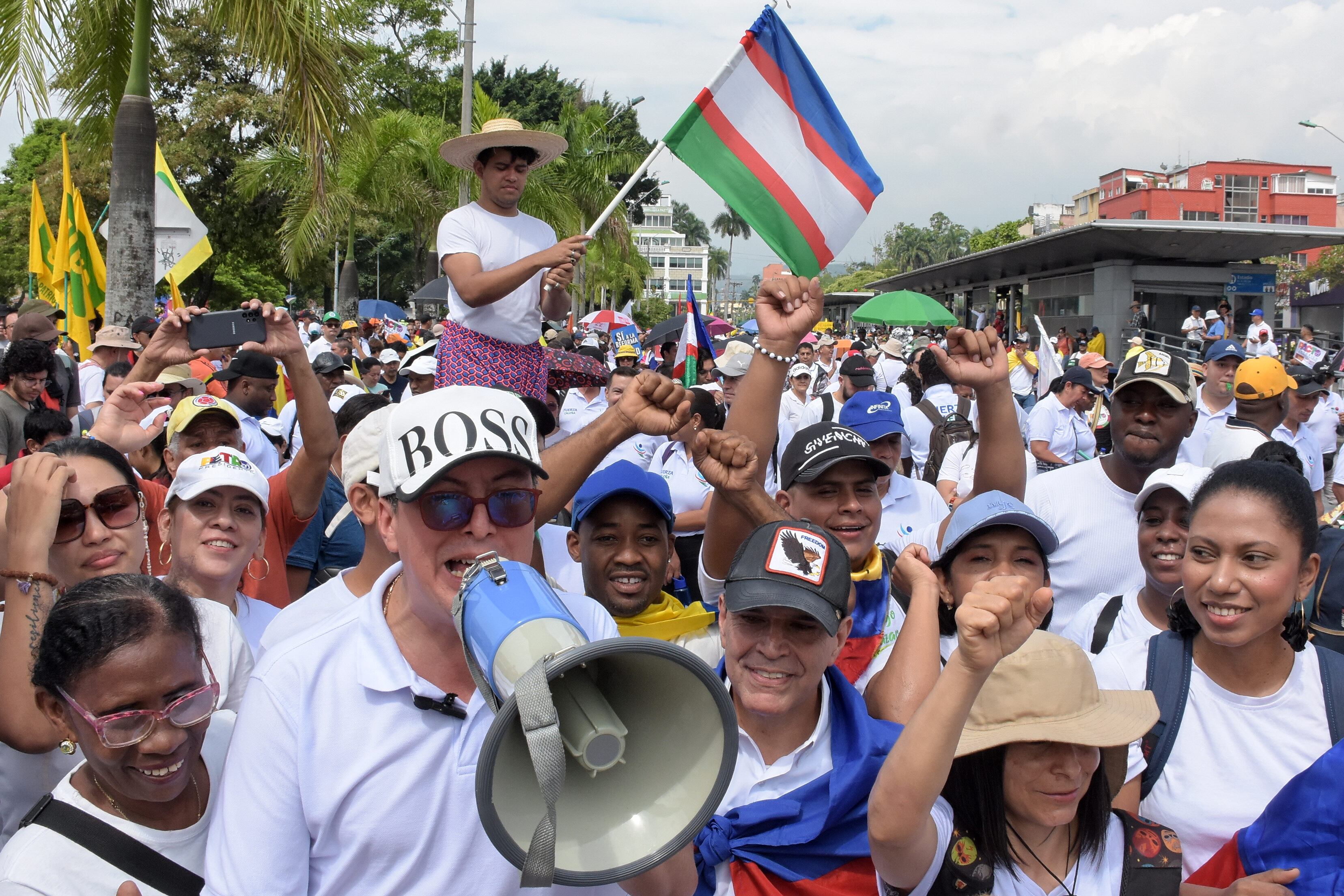 Marcha a favor del Gobierno y las Reformas del Presidente Gustavo Petro.