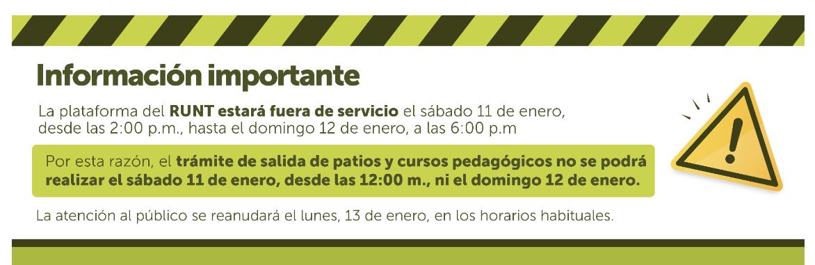 La Secretaría de Movilidad anunció que el sistema RUNT estará suspendido durante este finde semana.