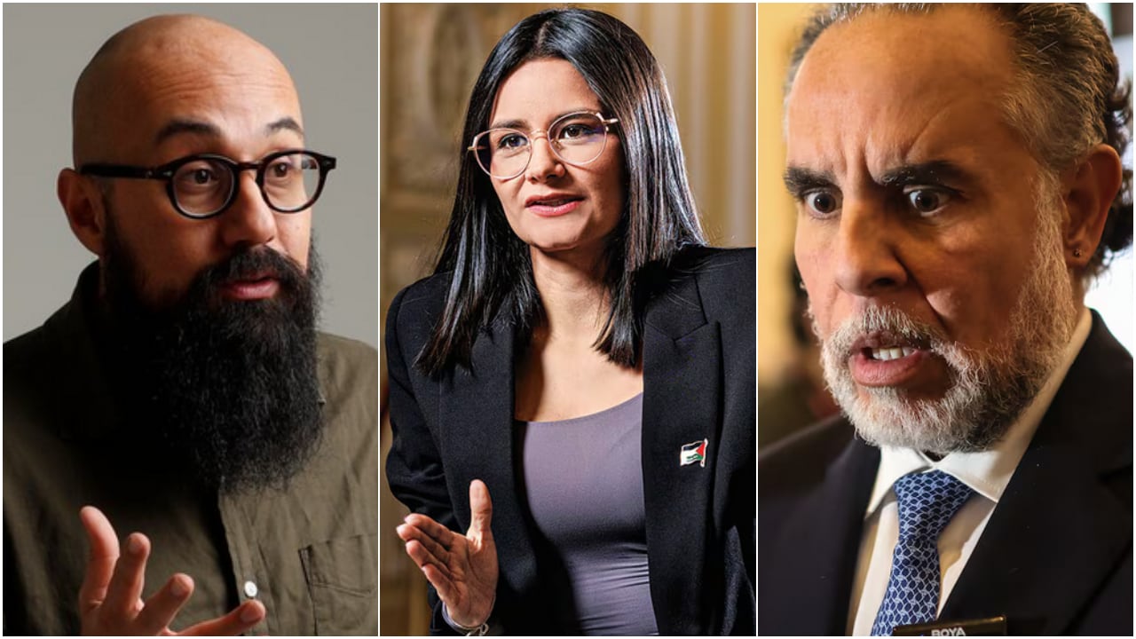 De izquierda a derecha: Carlos Carrillo, director de la UNGRD; Angie Rodríguez, directora del Dapre y Armando Benedetti, ministro del Interior.