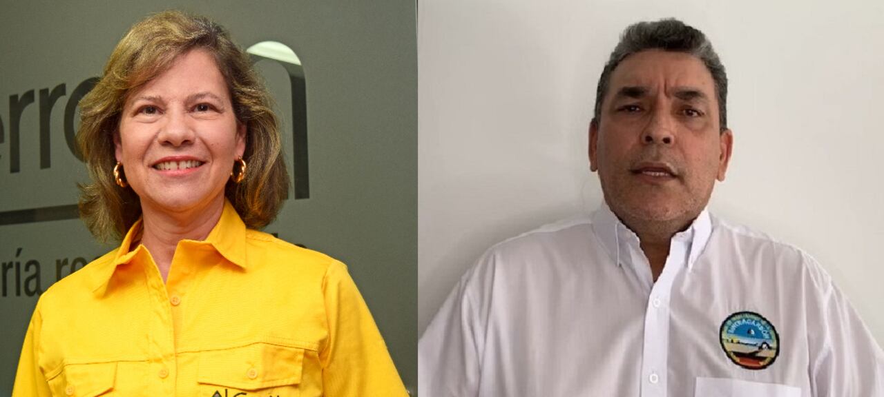 Claudia Bejarano, presidente del Cerrejon, e Igor Díaz, presidente de Sintracarbón.