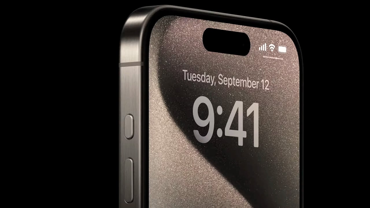 Los iPhone 15 Pro y Pro Max tienen un cuerpo de titanio. Imagen de referencia.