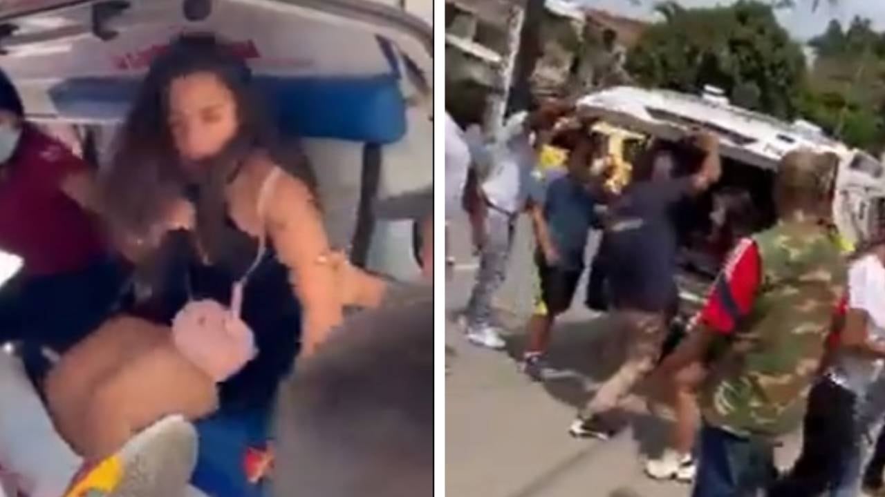 Mujer protagonizó un video en el que le pide la clave del celular a su novio, quien se encuentra herido aparentemente por un accidente en motociclista. Foto: Twitter @miguelapalta.