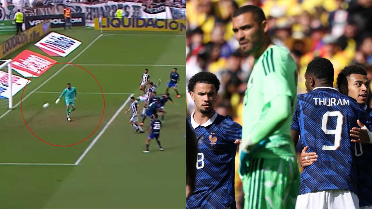 Álvaro Montero tuvo un error similar al que vivió con Selección Colombia ante Francia