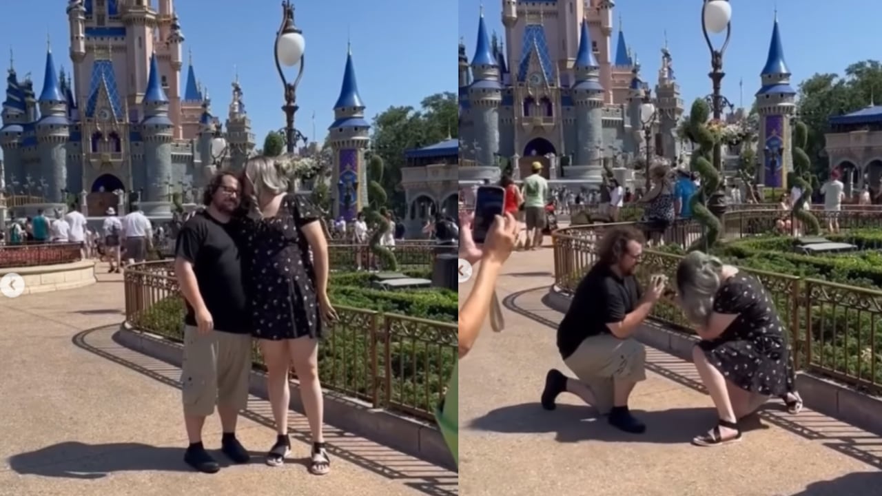 Una pareja se propuso matrimonio al mismo tiempo y el video se hizo viral.