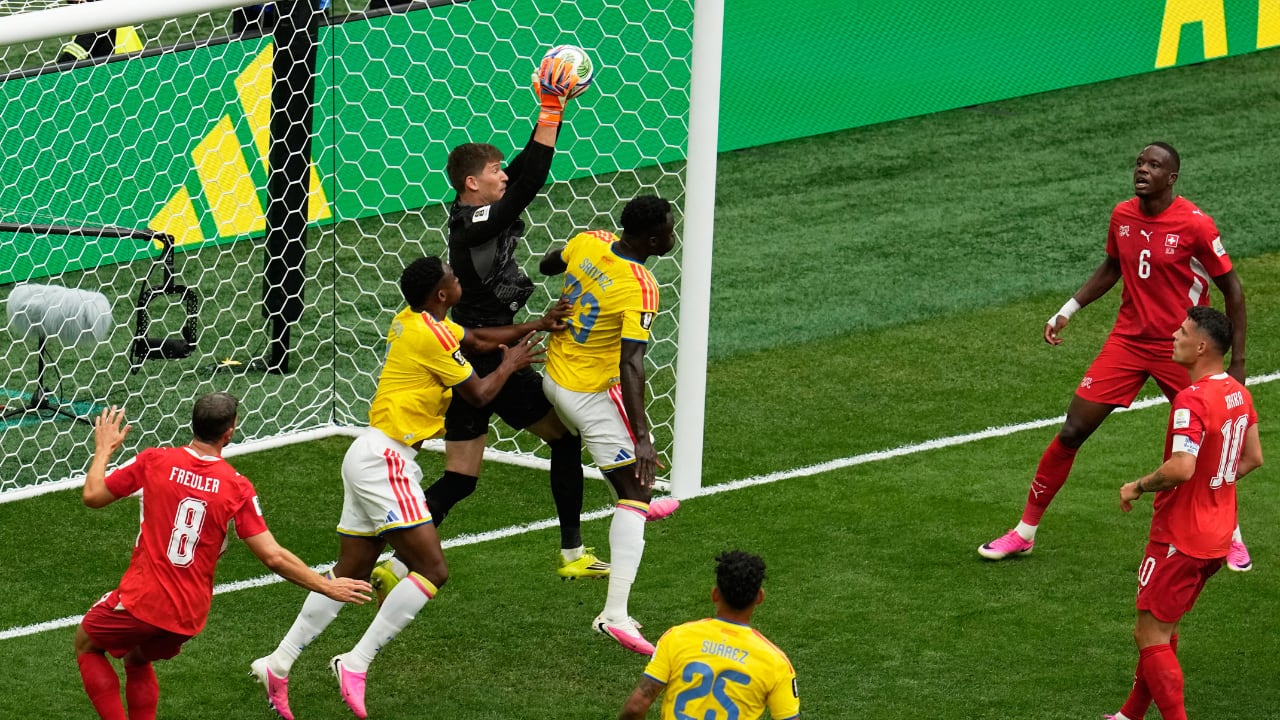 Imagen del juego entre Colombia y Suiza por los octavos de final del Mundial 2026.