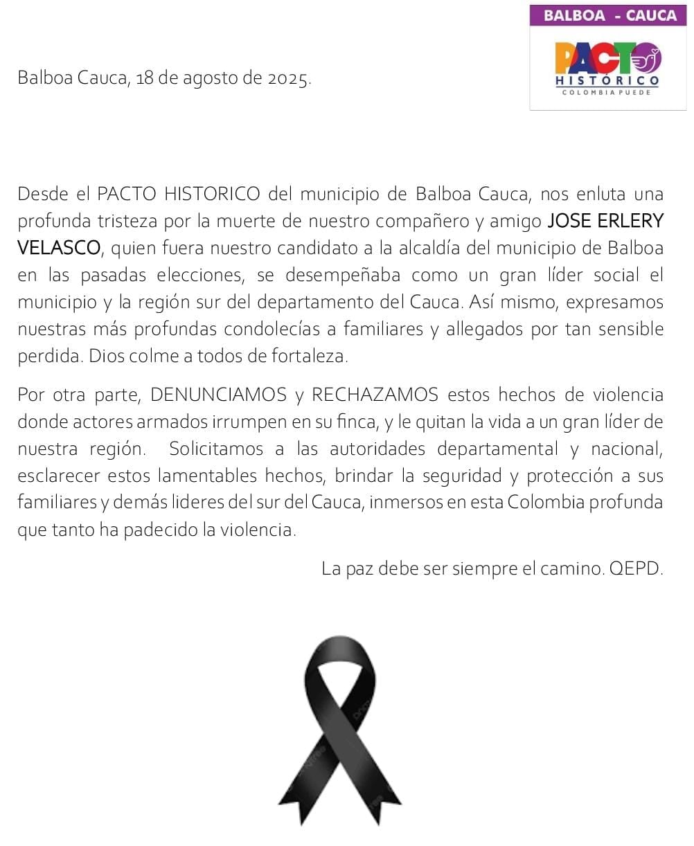 Comunicado Pacto Histórico