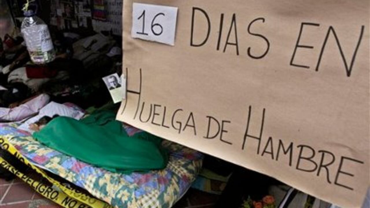 La huelga de hambre era sostenida por un grupo de jóvenes desde el 31 de enero