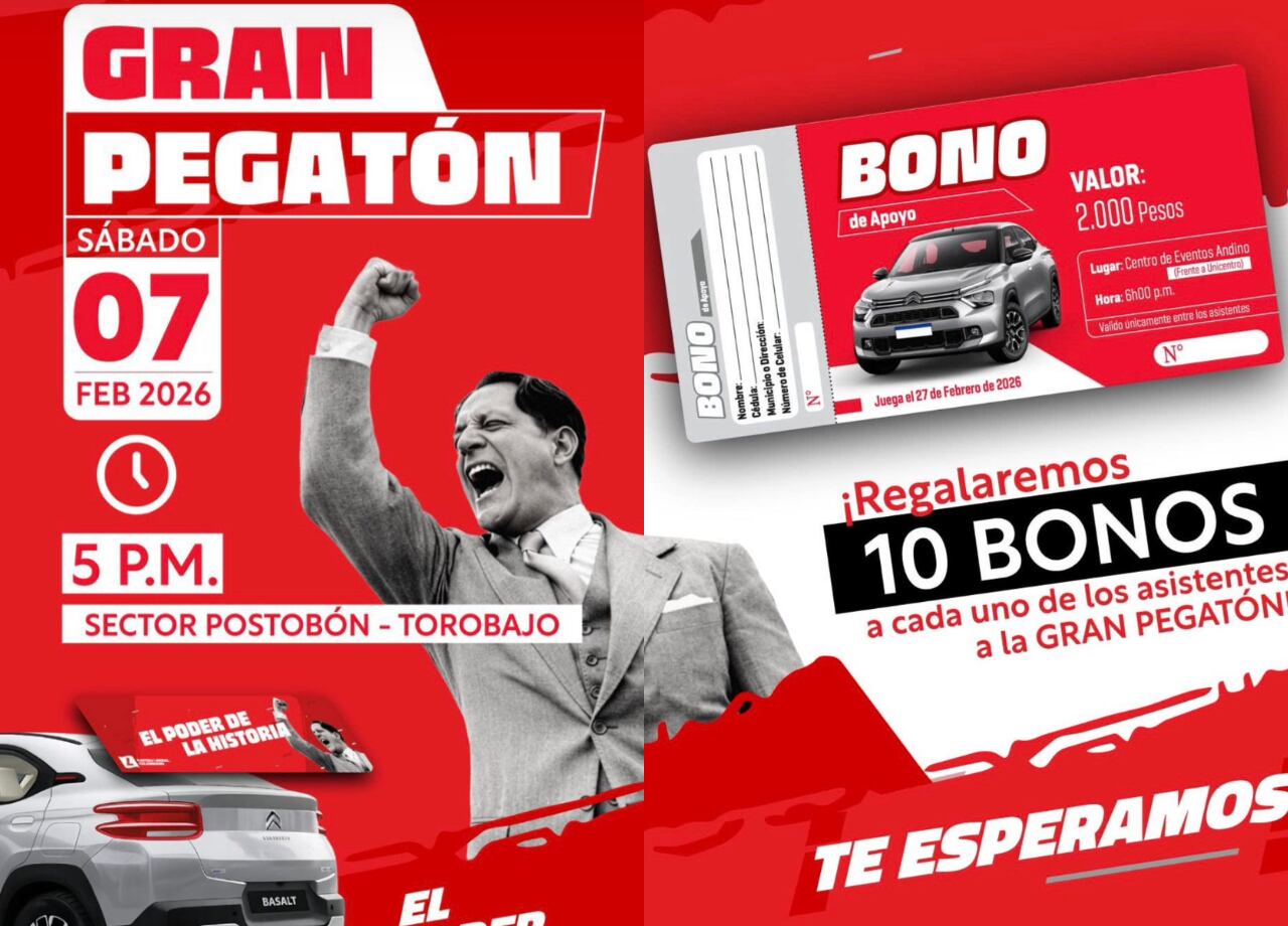 El candidato a la Cámara de Representantes por Nariño,. Julio Aníbal Álvarez, convocó a un evento en el que anunció la rifa de bonos.