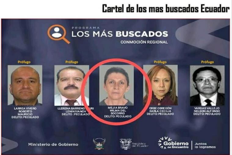 Wilma Mejía fue capturada después de cruzar la frontera; su objetivo era evadir la justicia en Ecuador. Foto: Cortesía.