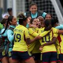 La Selección Colombia celebra uno de los goles conseguidos contra Corea del Sur en la primera fecha del grupo H de la Copa del Mundo Femenina 2023.