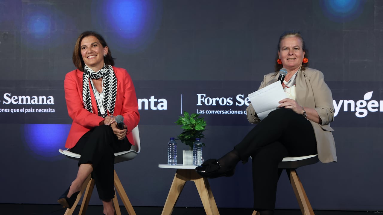 Mariale Álvarez, directora de Sostenibilidad y Asuntos Corporativos de Syngenta para Latam, Celina Kaseta, líder de Sostenibilidad y Asuntos Corporativos de Syngenta para países
andinos.