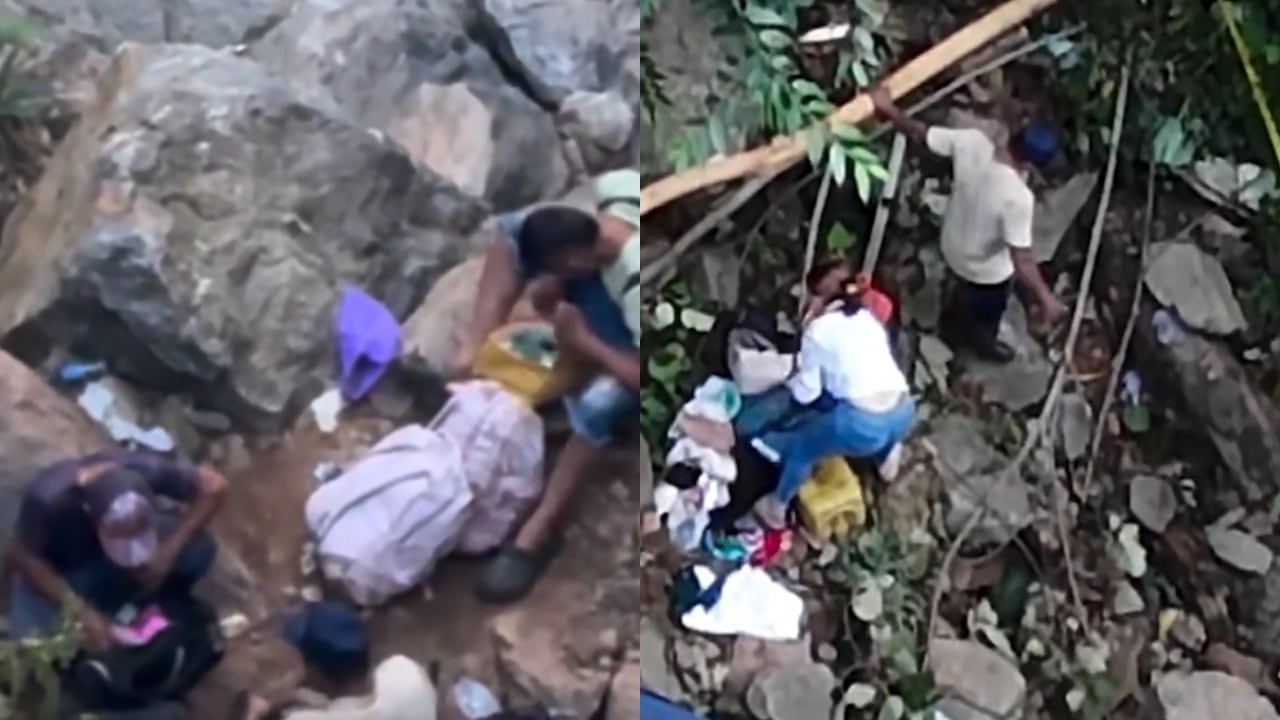 Este es el momento en el que algunas personas saquean los objetos personales de las víctimas.