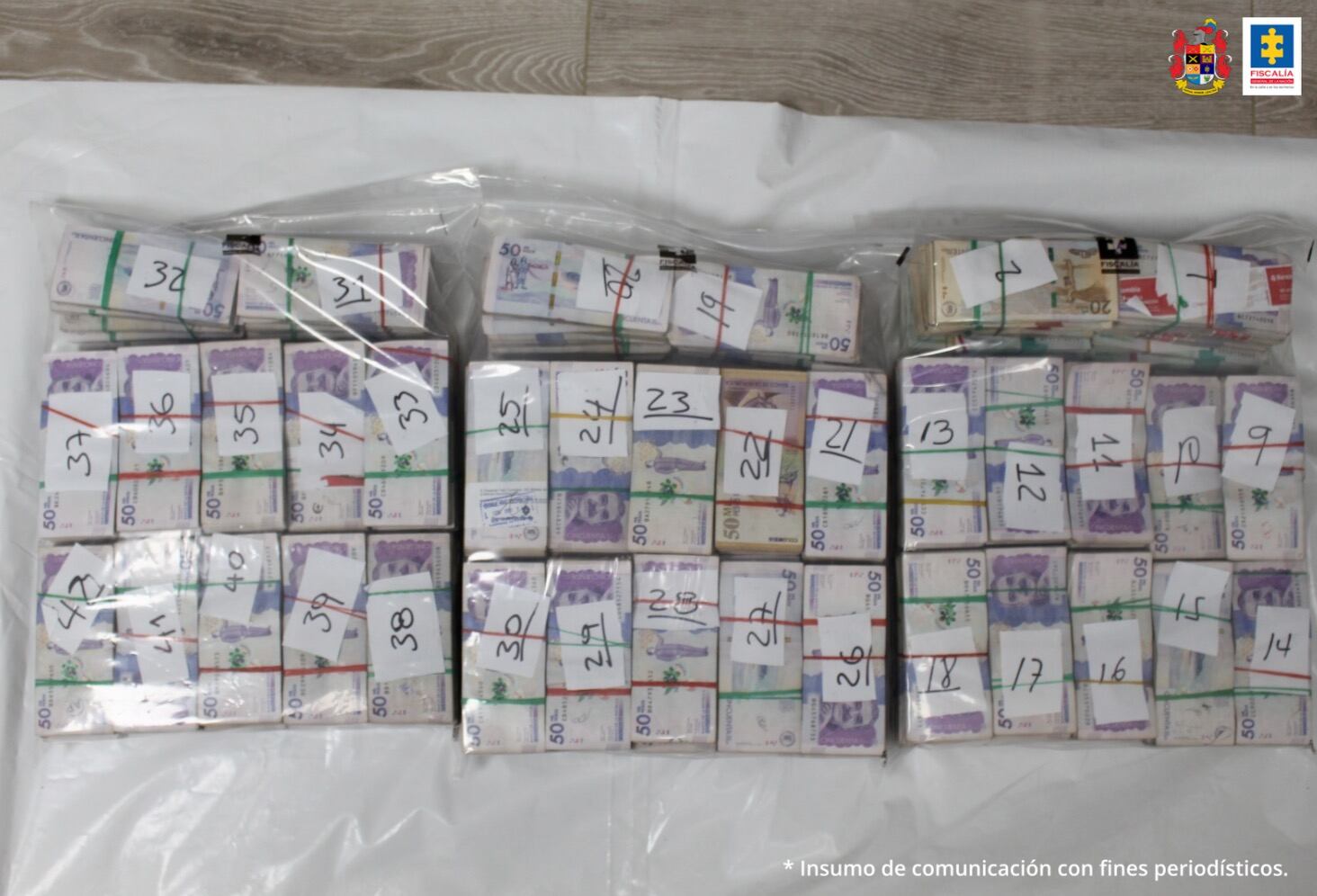 Durante el procedimiento el conductor del vehículo no presentó soportes ni documentación que sustentaran el origen o destinación de la suma, por lo que fue detenido y judicializado.