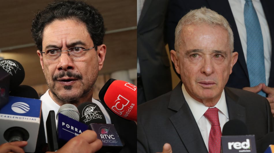 Iván Cepeda y Álvaro Uribe.