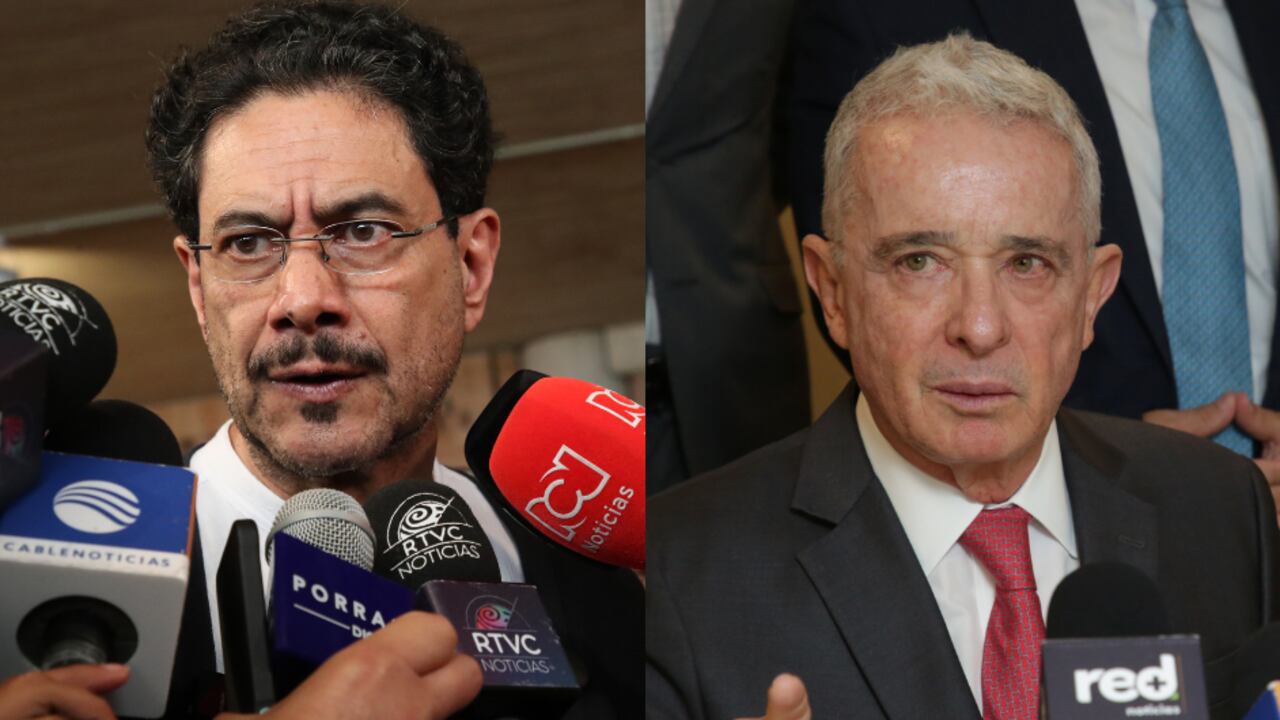 Iván Cepeda y Álvaro Uribe.