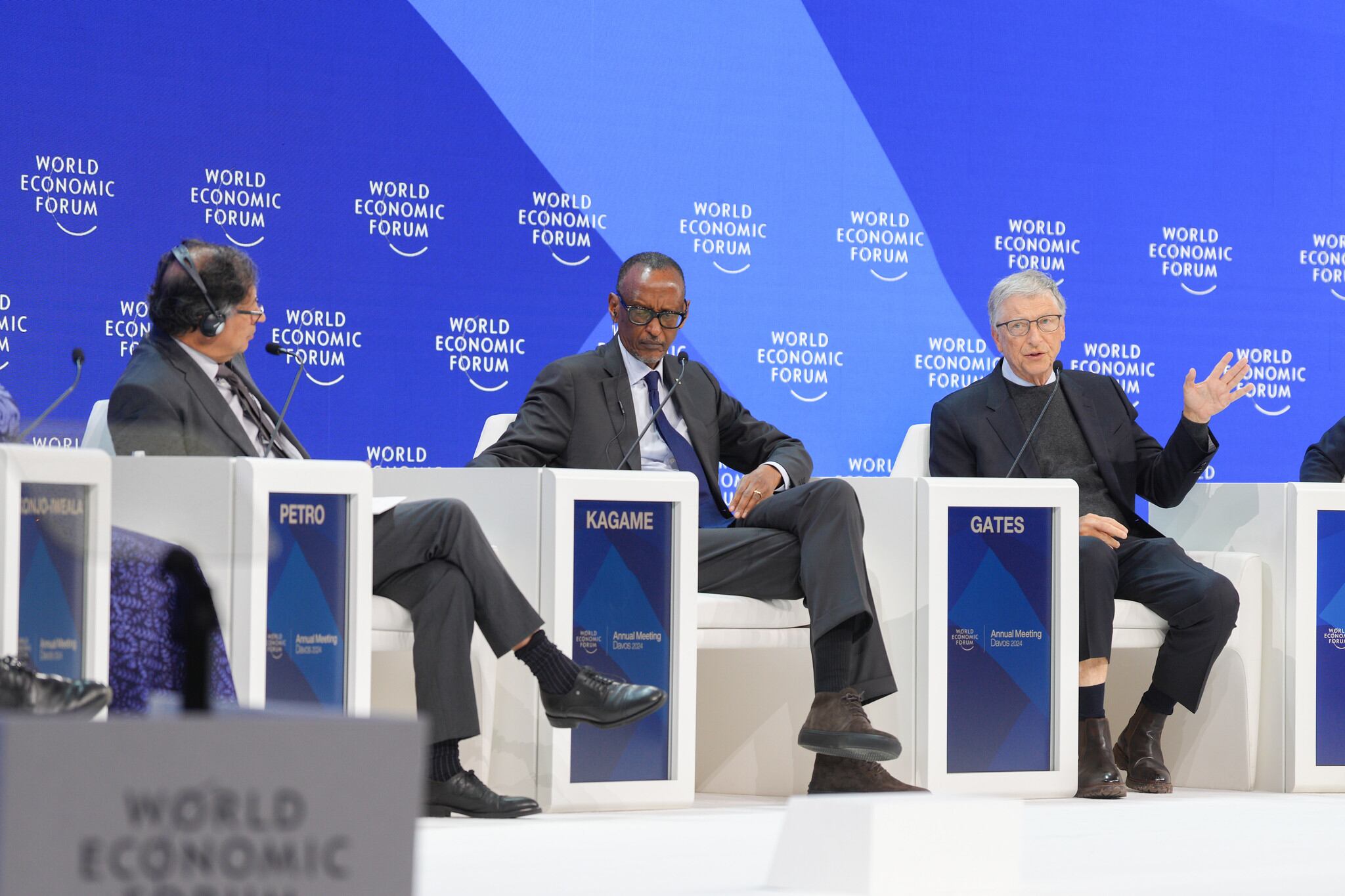 El presidente Gustavo Petro en el Foro Económico Mundial de Davos.