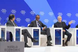 El presidente Gustavo Petro en el Foro Económico Mundial de Davos.