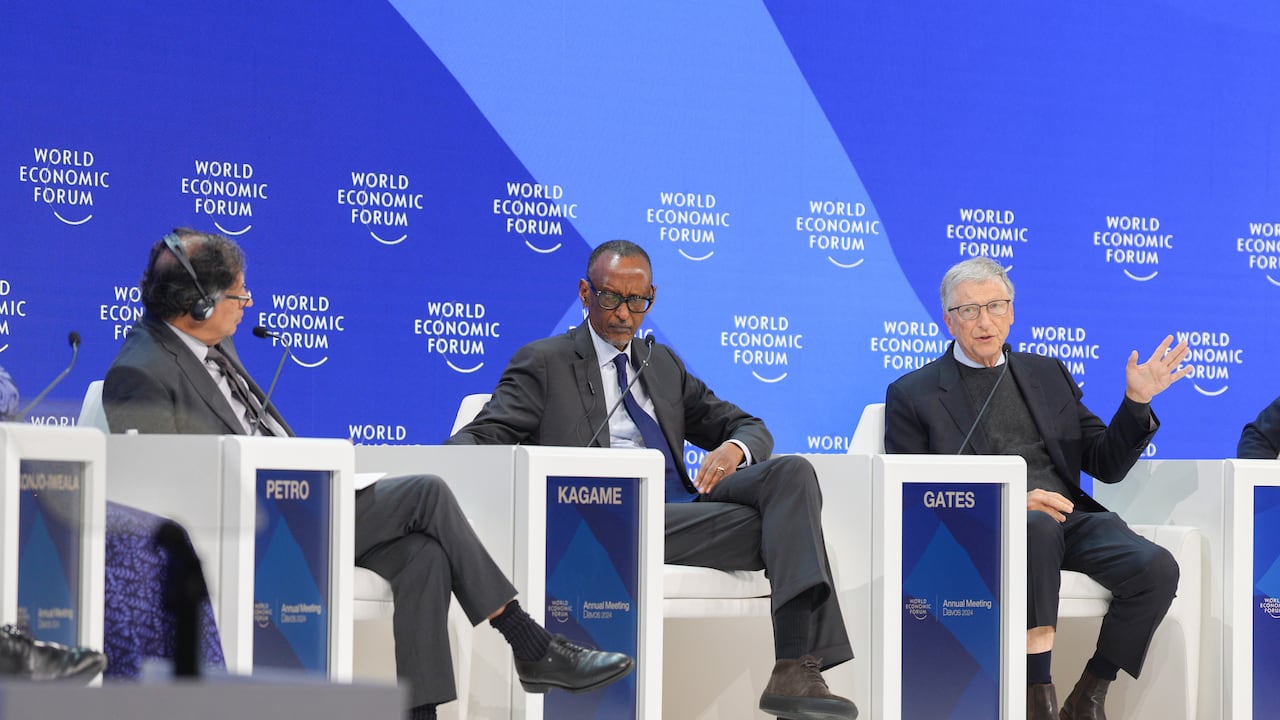 El presidente Gustavo Petro en el Foro Económico Mundial de Davos.