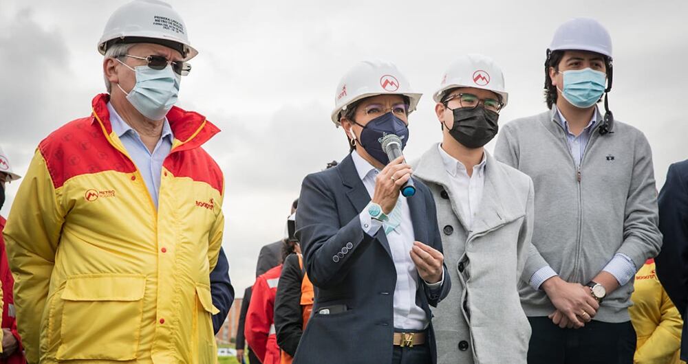 La alcaldesa de Bogotá Claudia López ofició el inicio de las obras del patio taller, destinado al Metro de la capital.