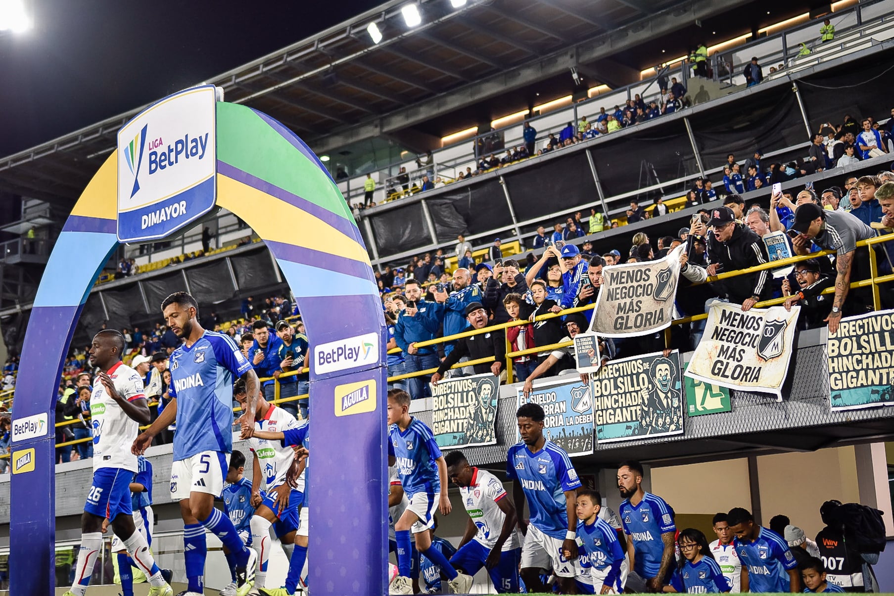 Bogotá. Agosto 20 de 2025. Millonarios FC enfrenta a Unión Magdalena, por encuentro válido de la Liga BetPlay II 2025 de la fecha 1, en el Estadio Nemecio Camacho El Campin. (Colprensa - Cristian Bayona).