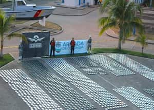 Incautación de cocaína en San Andrés, realizada por la Armada Nacional, este 14 de septiembre.