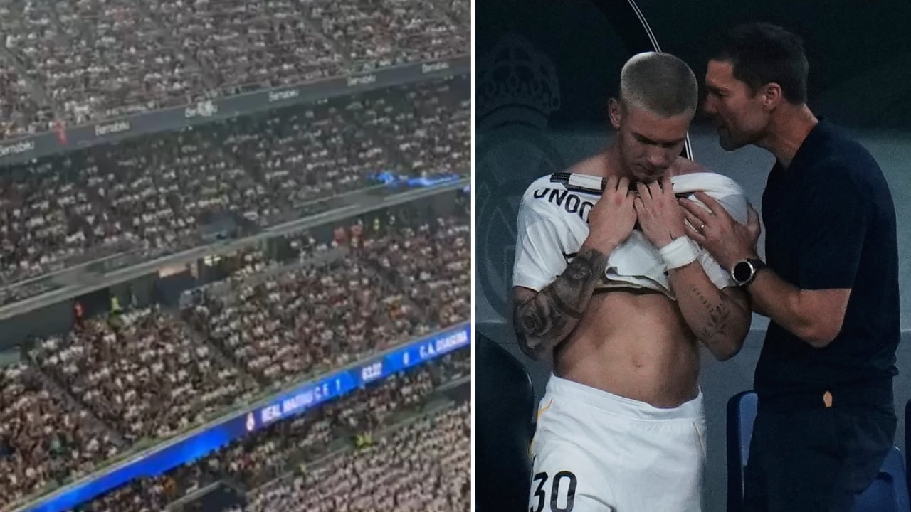 Franco Mastantuono debutando con el Real Madrid