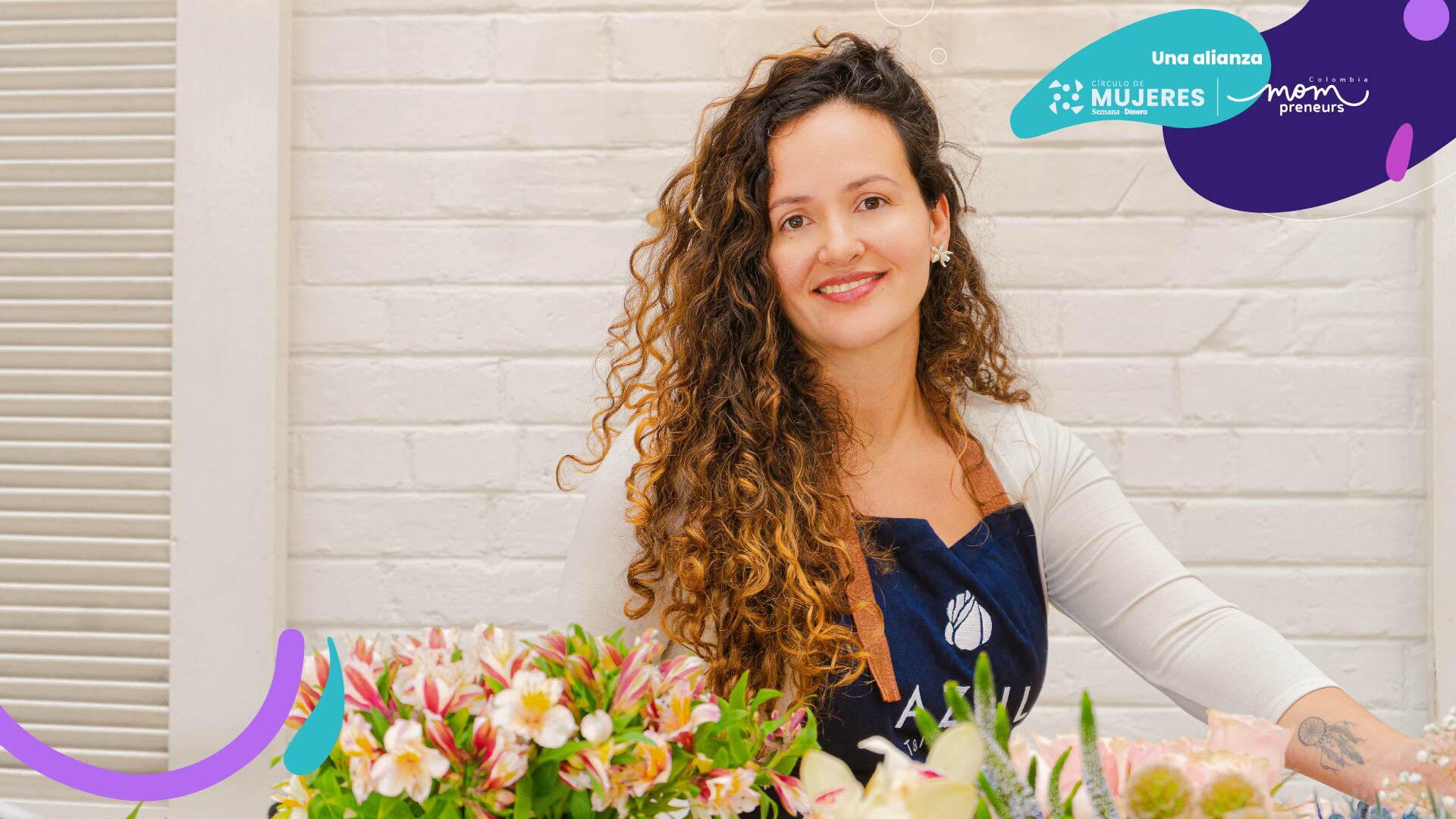 Nataly Mora creadora de Azul Taller Floral