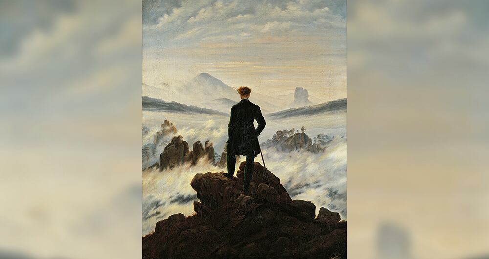 Caminante sobre el mar de nubes, de Caspar David Friedrich, es uno de los cuadros más icónicos del romanticismo alemán. 