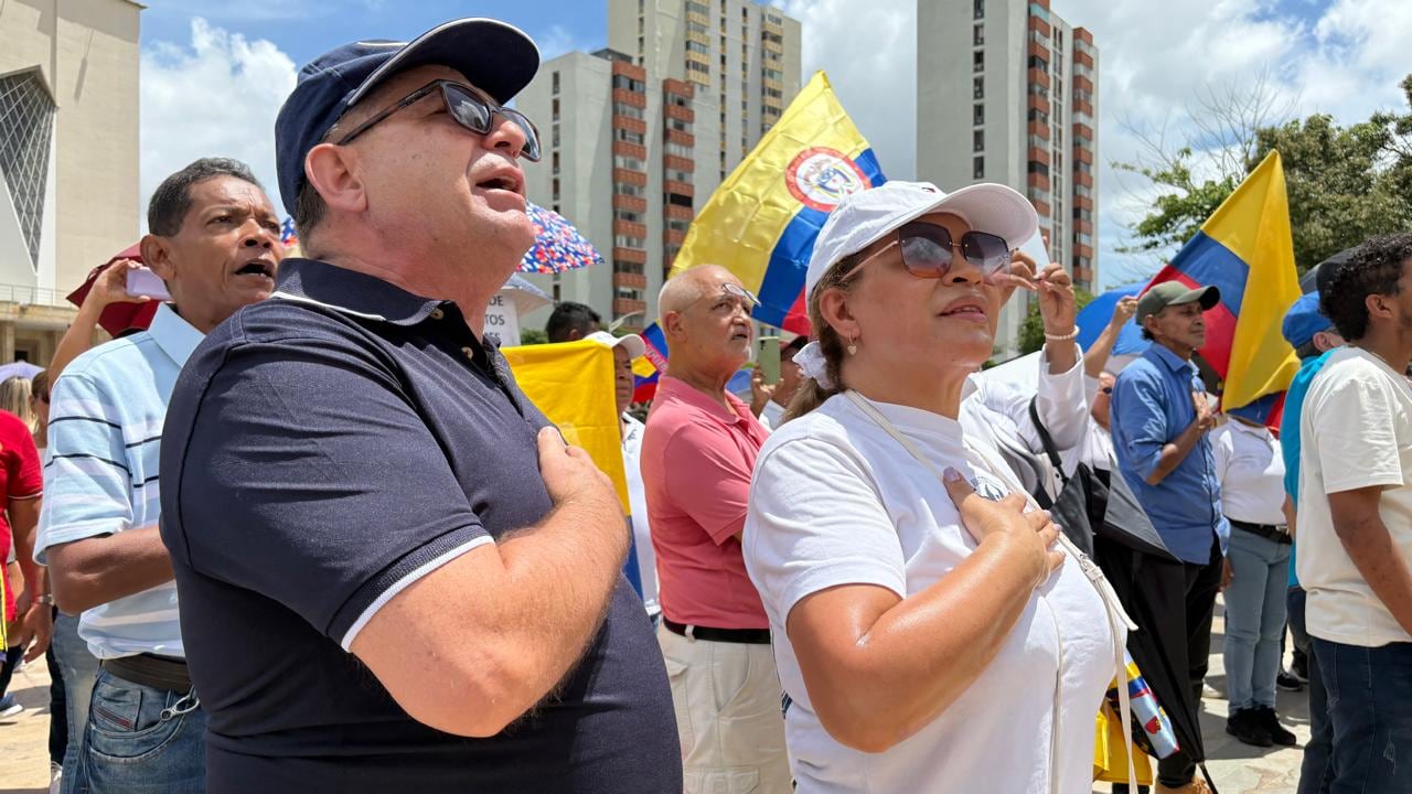 Asistentes a la Marcha del Silencio en Barranquilla.