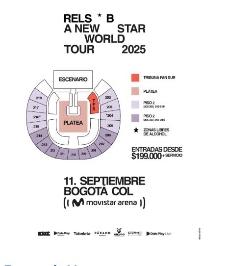 Precios para el concierto de Rels B en Bogotá