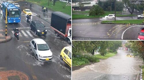 Fuertes lluvias en Bogotá.