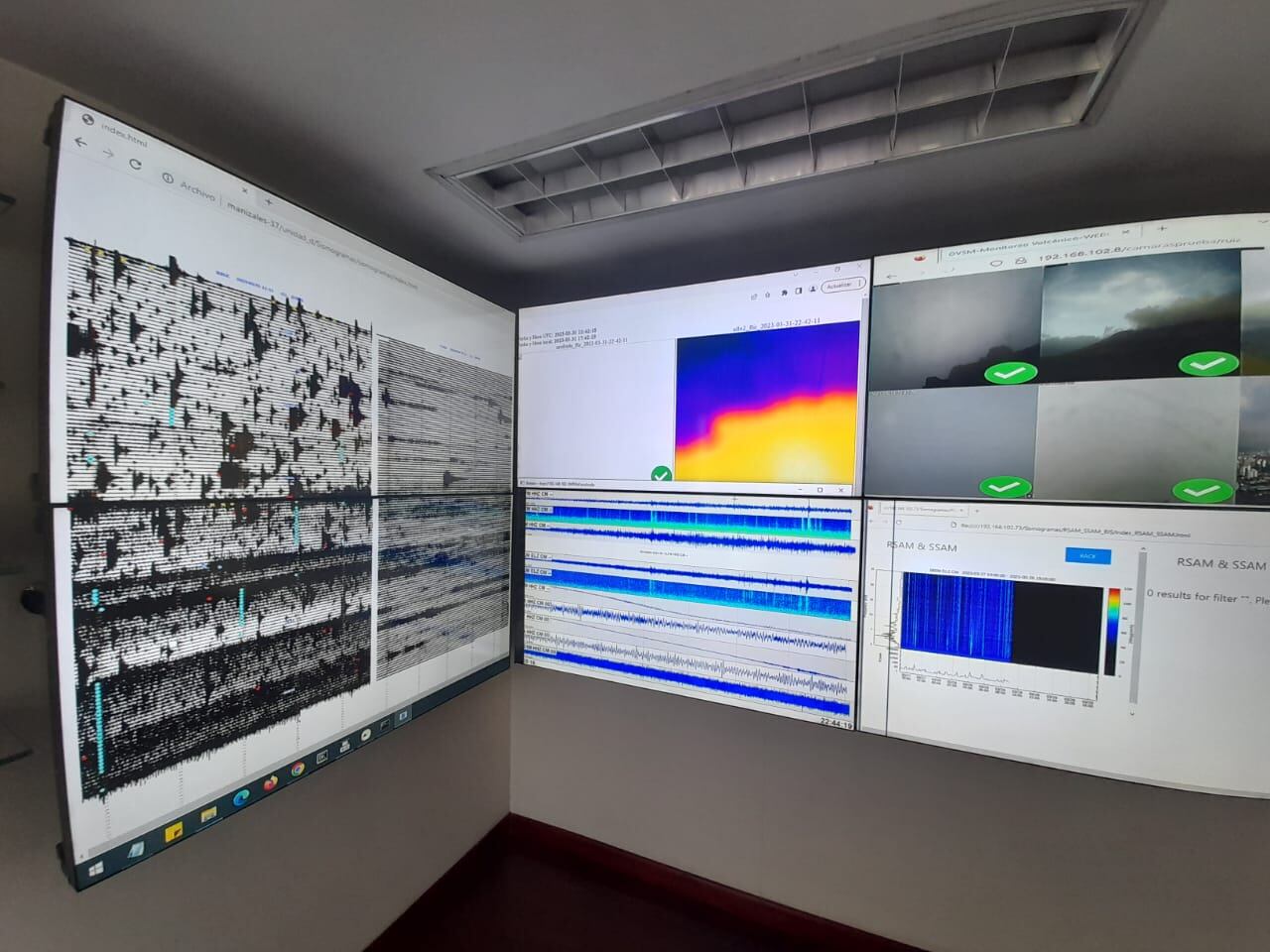 Expertos adelantan el proceso de verificación de la actividad en el sistema volcánico