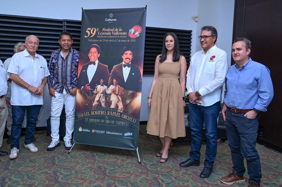 Presentación del cartel oficial del Festival de la Leyenda Vallenata 2026.