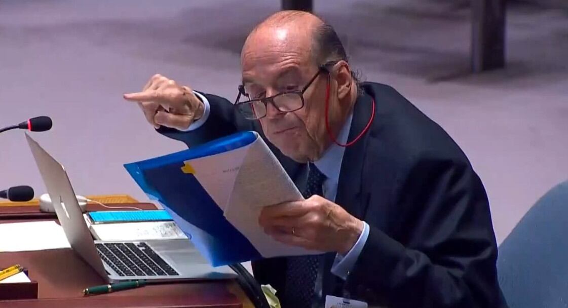 El canciller Álvaro Leyva ante la ONU, en Nueva York (Estados Unidos)