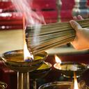 Big stack of ceremonial incense to pray for good things in life