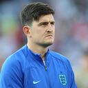 Harry Maguire de Inglaterra, alinea el retrato antes del partido del Grupo C de la ronda de clasificación de la UEFA EURO 2024 entre Inglaterra y Macedonia del Norte en Old Trafford el 19 de junio de 2023 en Manchester, Inglaterra. (Foto de Nigel French/Sportsphoto/Allstar vía Getty Images)