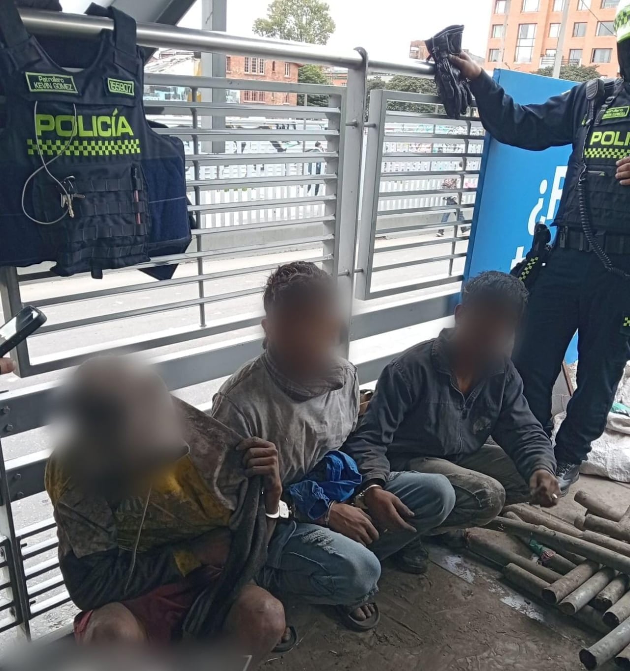 Los tres capturados en la estación Calle 45.