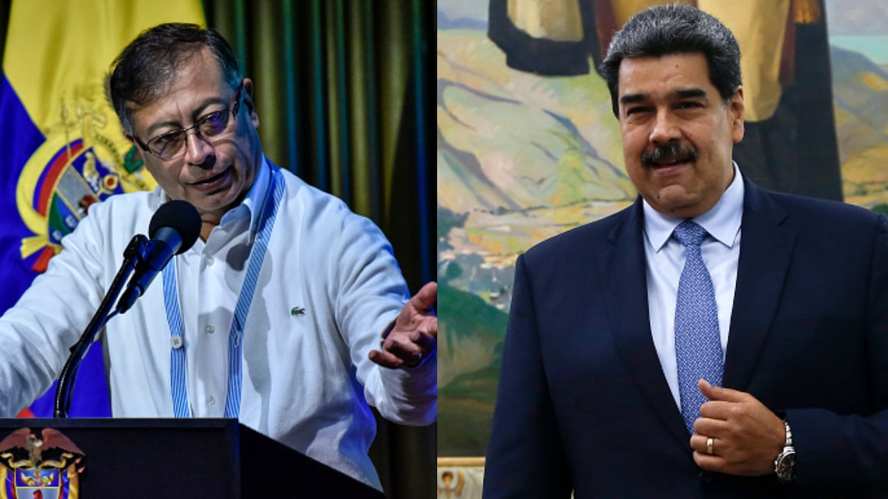 El presidente Gustavo Petro y su homólogo venezolano, Nicolás Maduro.