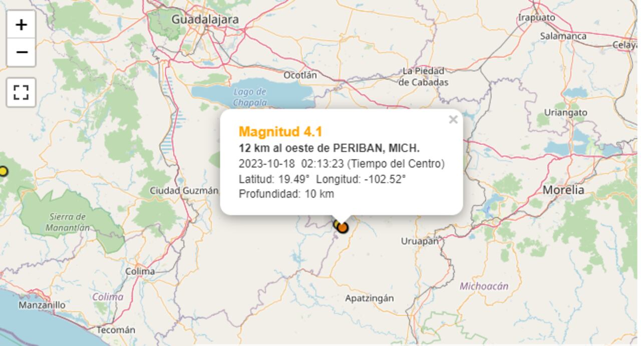 El Servicio Sismológico Nacional de México reporta varios sismos