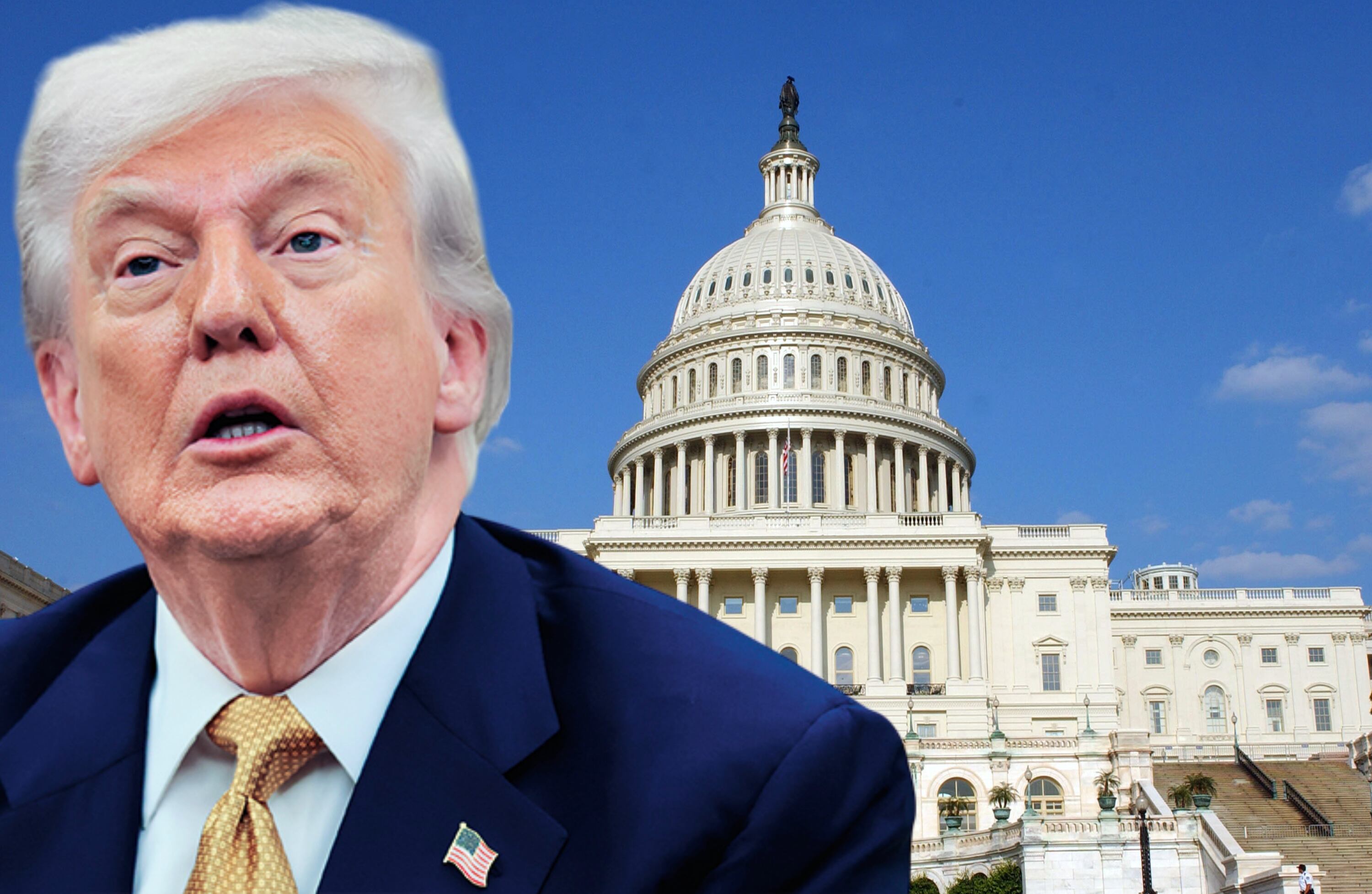 Donald Trump y el Capitolio de los Estados Unidos